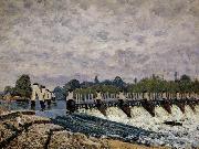 Alfred Sisley Molesey Weir  Morning painting